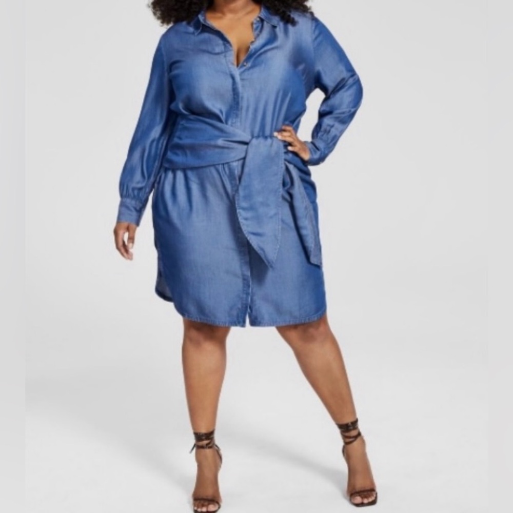 NWOT Wrap Chambray Dress